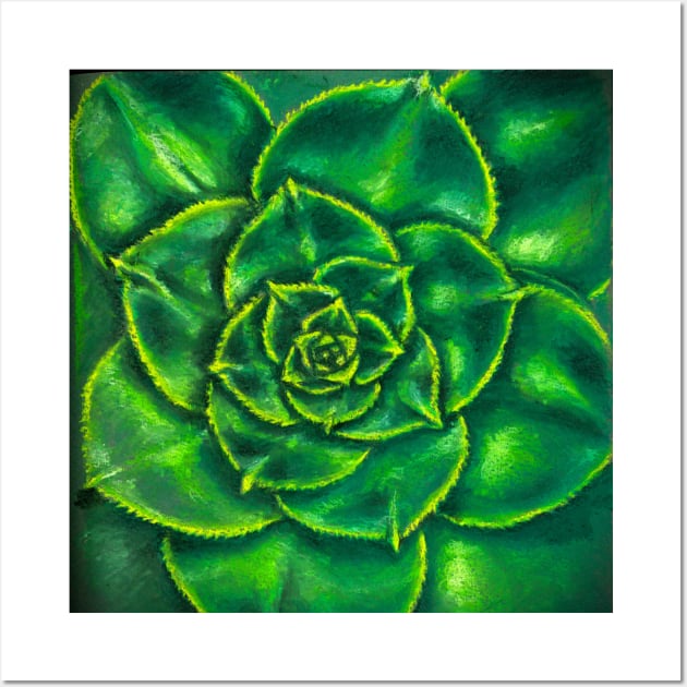 Echeveria Green Prince Wall Art by Eara3